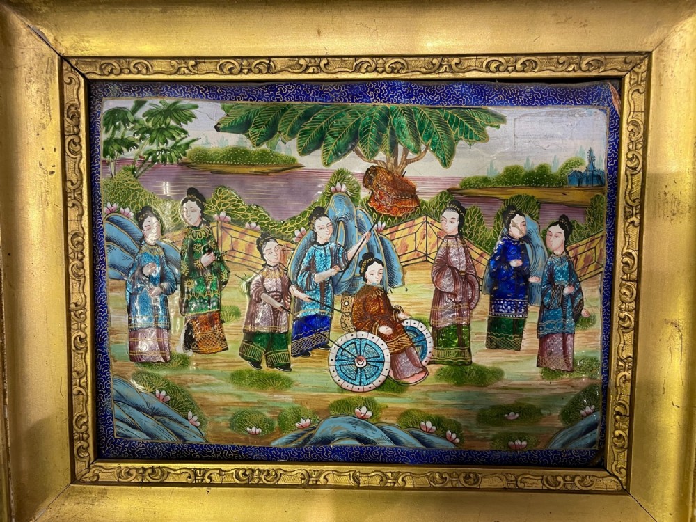 Antique Chinese Enamel panel.