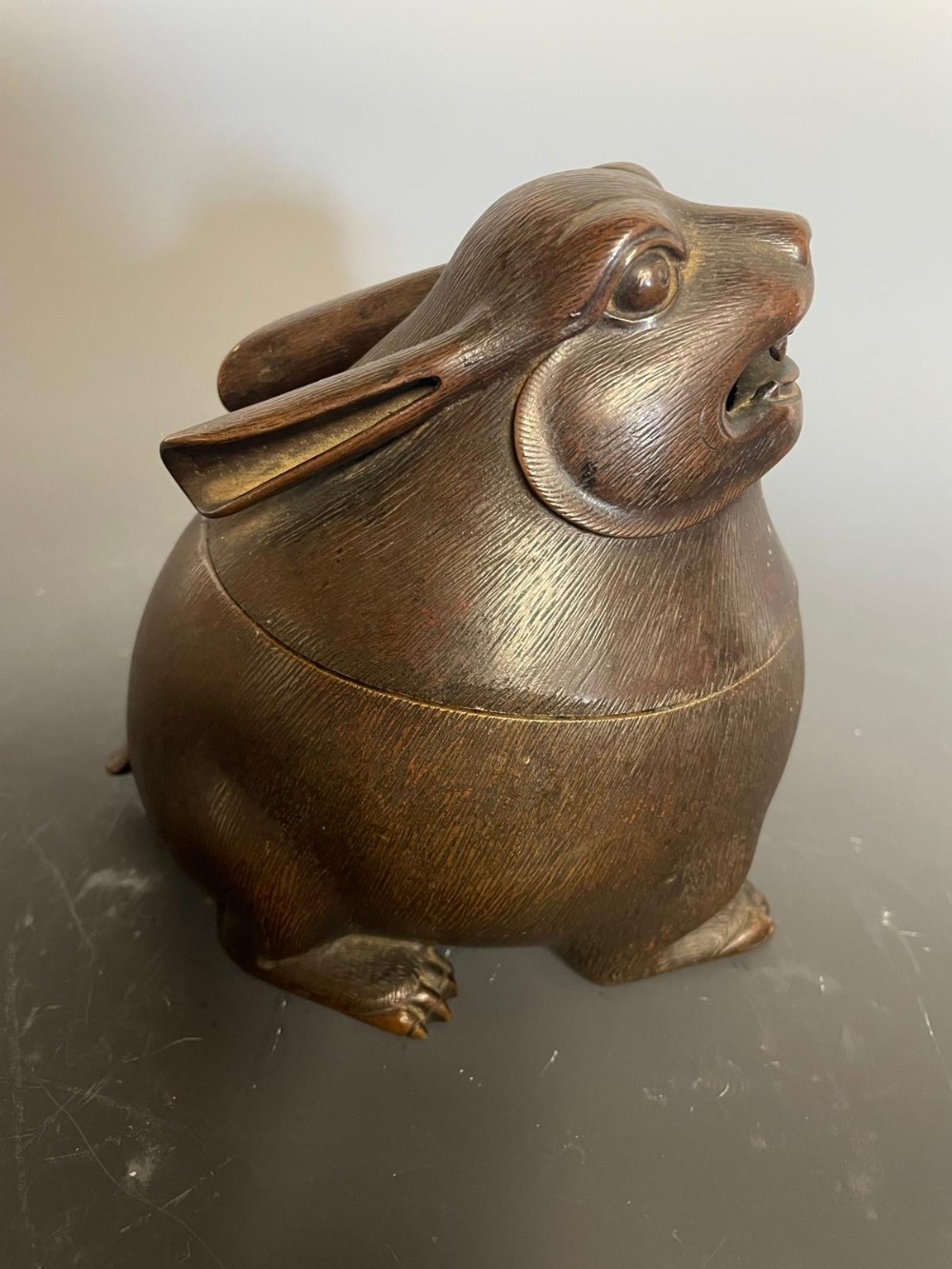 Japanese Bronze Rabbit Censer