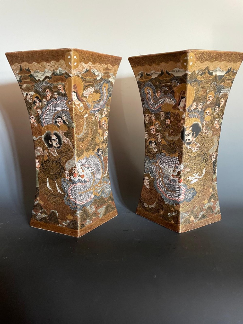 Pair of Satsuma Vases