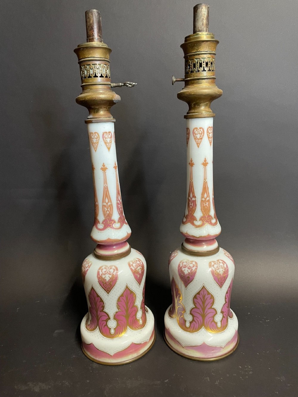 Pair of Glass Lamps