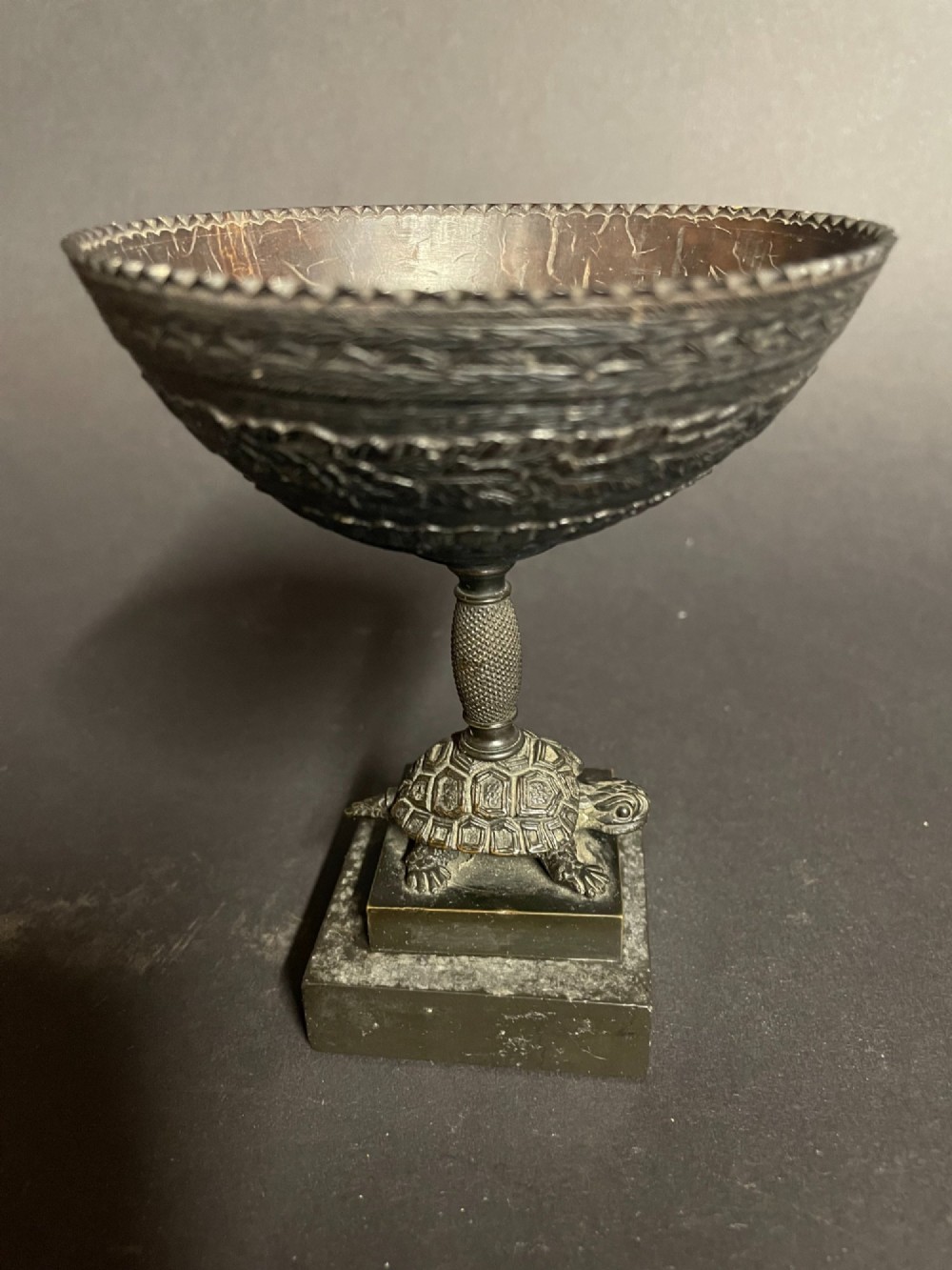 Bronze mounted Coconut