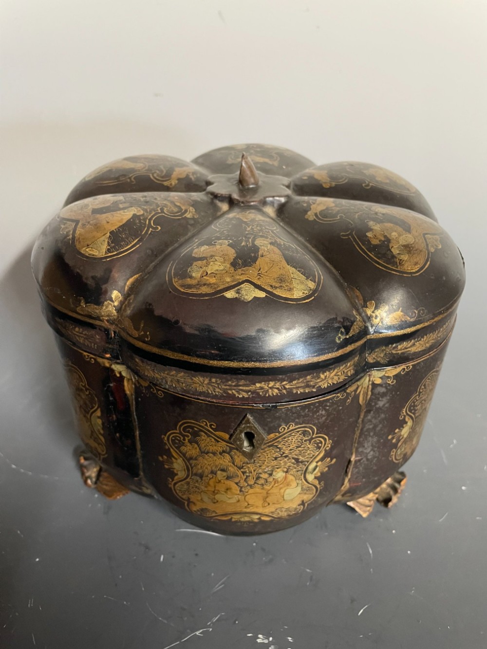Chinese Laquer Tea Caddy
