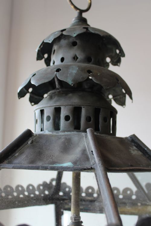 19TH CENTURY COPPER LANTERN - ADDITIONAL PHOTO 3