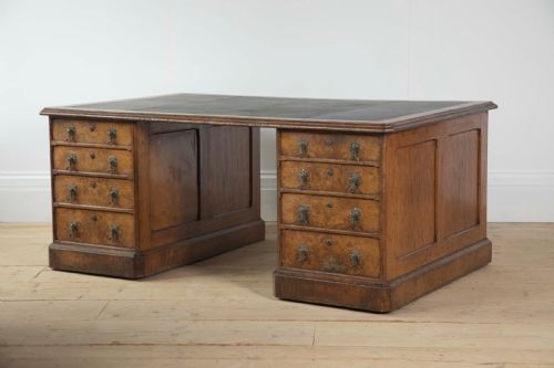 19TH CENTURY PARTNERS DESK - ADDITIONAL PHOTO 1