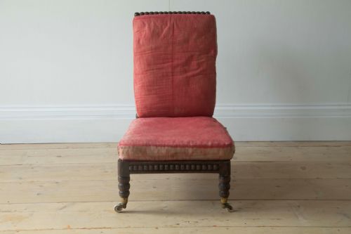 19th century bobbin slipper chair - CATEGORY: ANTIQUE CHAIRS - DATED 19TH CENTURY