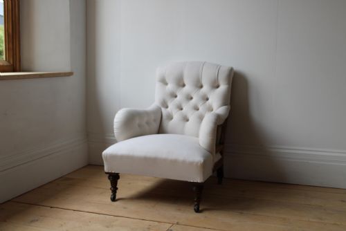 19th century howard style armchair - CATEGORY: ANTIQUE CHAIRS - DATED 19TH CENTURY