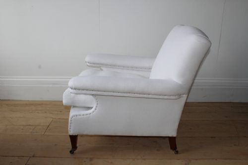 PAIR OF HOWARD STYLE ARMCHAIRS - ADDITIONAL PHOTO 2