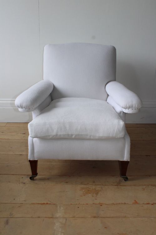 PAIR OF HOWARD STYLE ARMCHAIRS - ADDITIONAL PHOTO 3