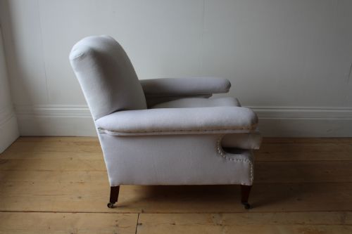 PAIR OF HOWARD STYLE ARMCHAIRS - ADDITIONAL PHOTO 4
