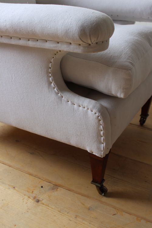 PAIR OF HOWARD STYLE ARMCHAIRS - ADDITIONAL PHOTO 5