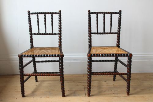 pair of 19th century bobbin chairs - CATEGORY: ANTIQUE CHAIRS - DATED 19TH CENTURY