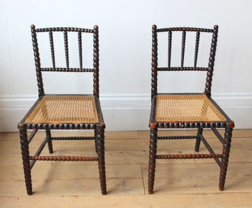 PAIR OF 19TH CENTURY BOBBIN CHAIRS - ADDITIONAL PHOTO 1