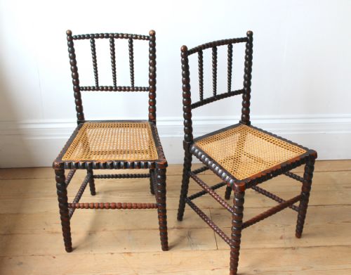 PAIR OF 19TH CENTURY BOBBIN CHAIRS - ADDITIONAL PHOTO 2