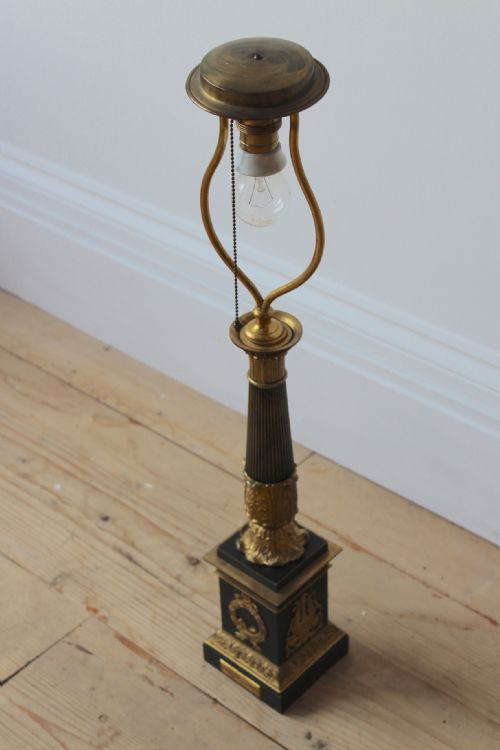 FRENCH EMIRE COLUMN LAMP - ADDITIONAL PHOTO 1
