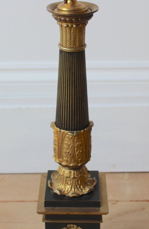 FRENCH EMIRE COLUMN LAMP - ADDITIONAL PHOTO 3
