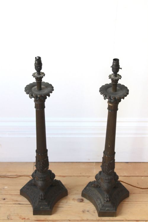 PAIR OF FRENCH EMPIRE LAMPS - ADDITIONAL PHOTO 1