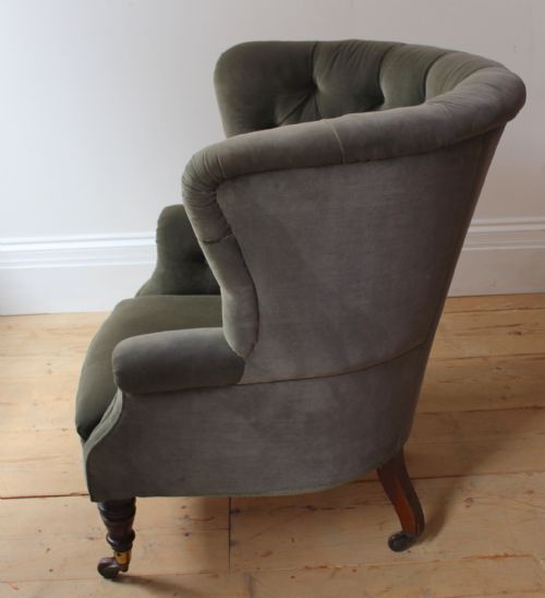 19TH CENTURY BUTTON BACK ARMCHAIR - ADDITIONAL PHOTO 2