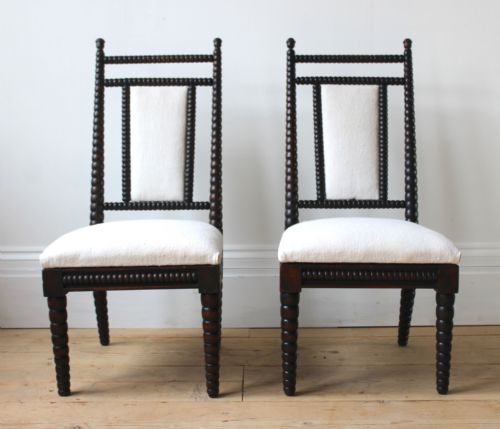 pair of bobbin side chairs - CATEGORY: ANTIQUE CHAIRS - DATED 19TH CENTURY