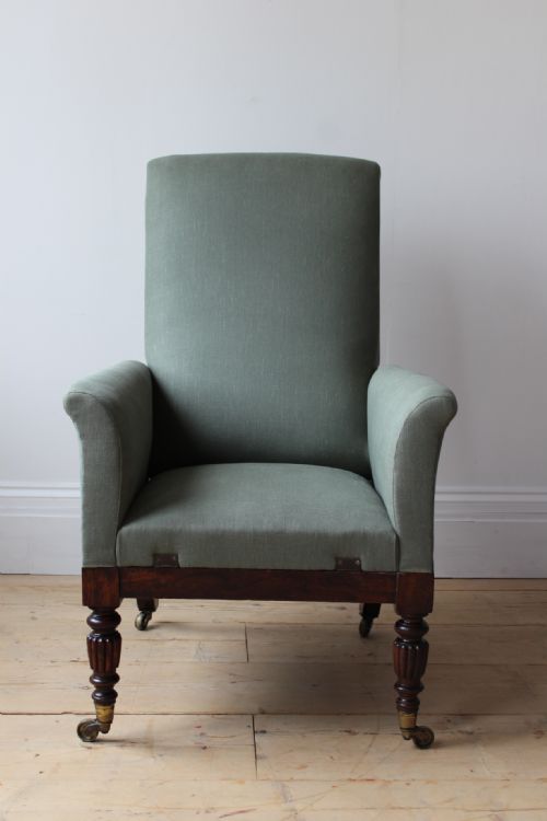 19th century library chair - CATEGORY: ANTIQUE CHAIRS - DATED 19TH CENTURY