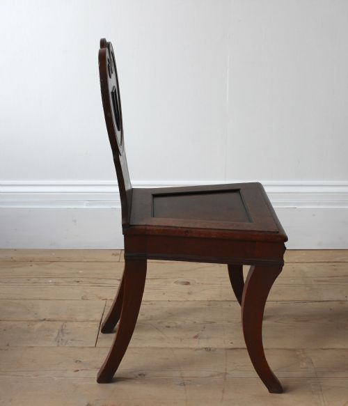 PAIR OF 19TH CENTURY HALL CHAIRS - ADDITIONAL PHOTO 3