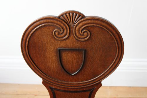 PAIR OF 19TH CENTURY HALL CHAIRS - ADDITIONAL PHOTO 4