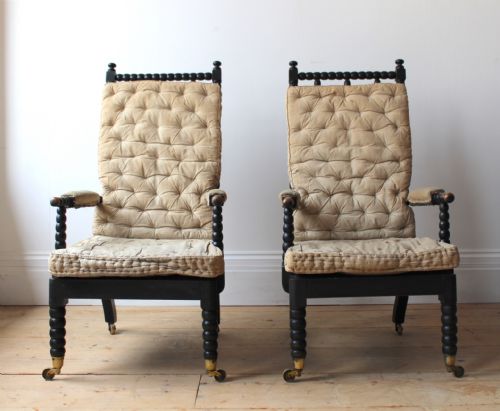 pair of 19th century bobbin armchairs - CATEGORY: ANTIQUE CHAIRS - DATED 19TH CENTURY