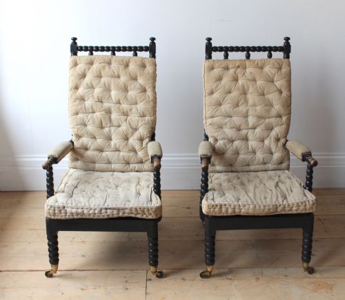 PAIR OF 19TH CENTURY BOBBIN ARMCHAIRS - ADDITIONAL PHOTO 1