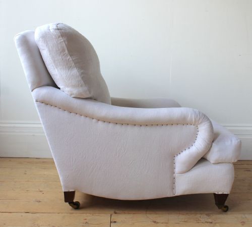 MATCHED PAIR OF HOWARD STYLE BRIDGEWATER ARMCHAIRS - ADDITIONAL PHOTO 1