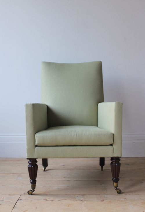 19th century library chair - CATEGORY: ANTIQUE CHAIRS - DATED 19TH CENTURY