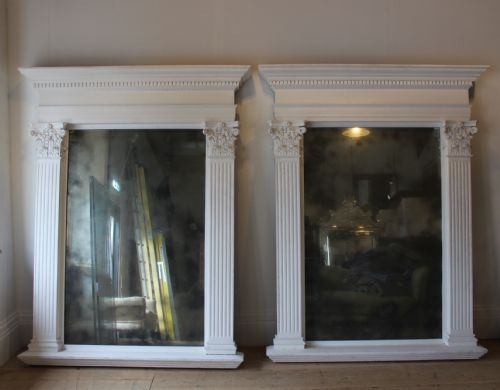 large pair of 19th century architectural pier mirrors - CATEGORY: ANTIQUE MIRRORS - DATED 19TH CENTURY