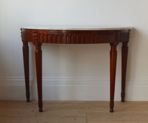 PAIR OF DEMI LUNE CONSOLES - ADDITIONAL PHOTO 2