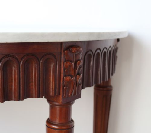 PAIR OF DEMI LUNE CONSOLES - ADDITIONAL PHOTO 3