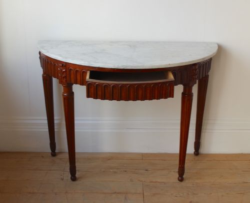 PAIR OF DEMI LUNE CONSOLES - ADDITIONAL PHOTO 4