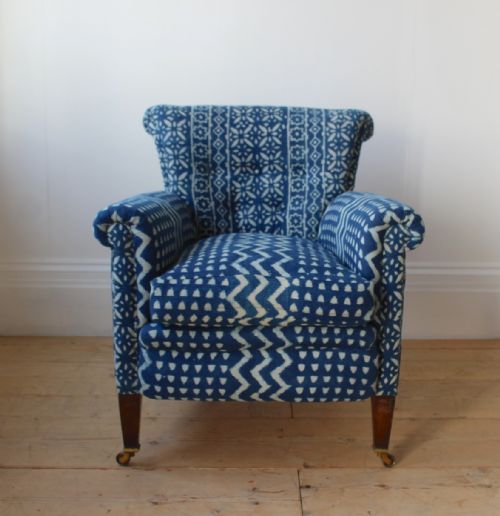 howard style woodstock armchair - CATEGORY: ANTIQUE CHAIRS - DATED 19TH CENTURY