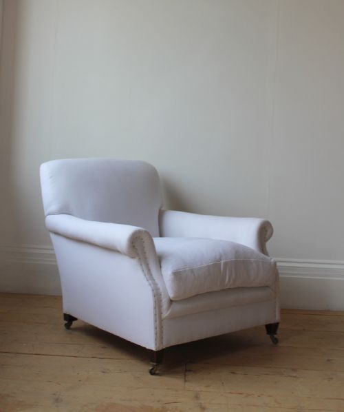 PAIR OF HOWARD STYLE ARMCHAIRS - ADDITIONAL PHOTO 3