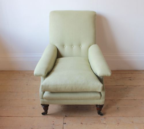 19th century library chair - CATEGORY: ANTIQUE CHAIRS - DATED 19TH CENTURY