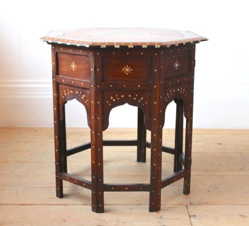 19th century hoshiarpur table - CATEGORY: ANTIQUE TABLES - DATED 19TH CENTURY