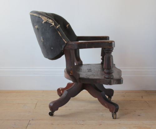 19TH CENTURY DESK CHAIR - ADDITIONAL PHOTO 2