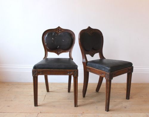 PAIR OF 19TH CENTURY GOTHIC CHAIRS - ADDITIONAL PHOTO 2