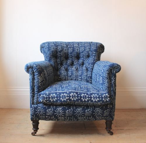 19th century howard style armchair - CATEGORY: ANTIQUE CHAIRS - DATED 19TH CENTURY