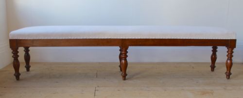 19th century french fruitwood bench - CATEGORY: ANTIQUE FURNITURE - DATED 19TH CENTURY