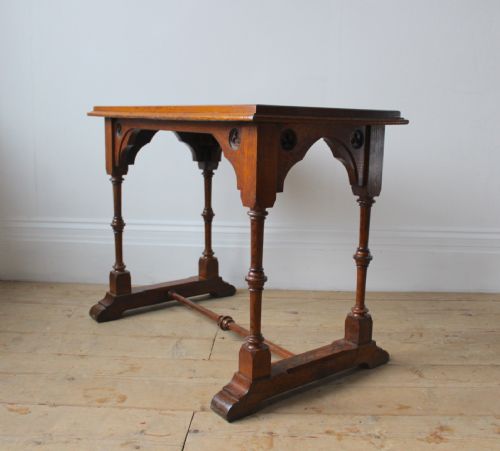 19TH CENTURY PUGIN STYLE TABLE - ADDITIONAL PHOTO 1