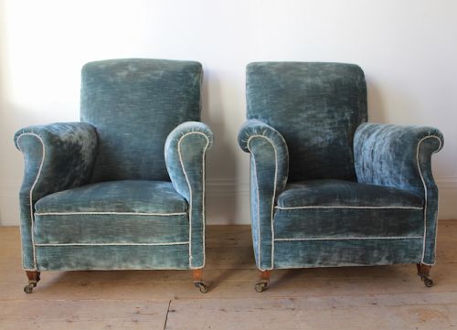pair of edwardian armchairs - CATEGORY: ANTIQUE CHAIRS - DATED 19TH CENTURY