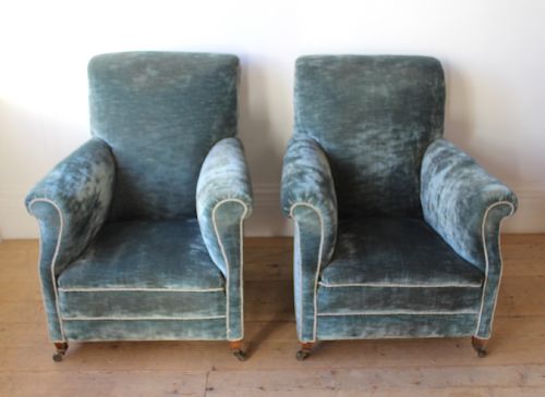PAIR OF EDWARDIAN ARMCHAIRS - ADDITIONAL PHOTO 3