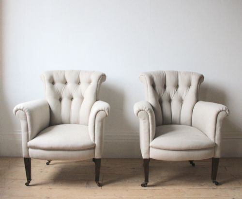 pair of edwardian armchairs - CATEGORY: ANTIQUE CHAIRS - DATED 19TH CENTURY