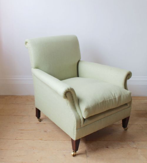 PAIR OF EDWARDIAN HOWARD STYLE ARMCHAIRS - ADDITIONAL PHOTO 2