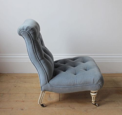 PAIR OF 19TH CENTURY SLIPPER CHAIRS - ADDITIONAL PHOTO 3