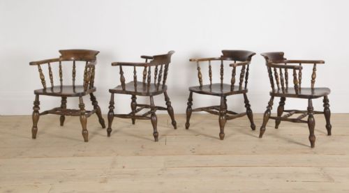 SET OF TWELVE 19TH CENTURY SMOKERS BOW CHAIRS - ADDITIONAL PHOTO 1