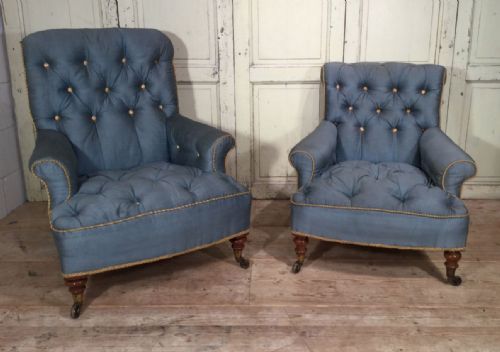 two 19th century armchairs - CATEGORY: ANTIQUE CHAIRS - DATED 19TH CENTURY