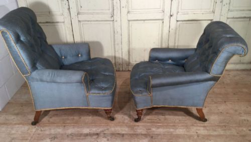 TWO 19TH CENTURY ARMCHAIRS - ADDITIONAL PHOTO 1